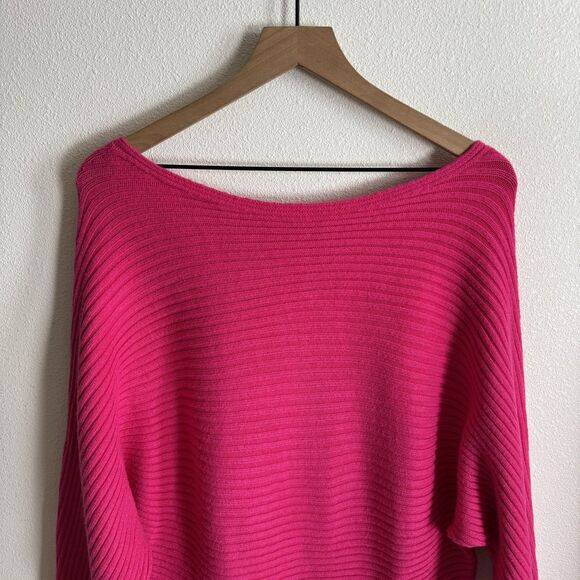 Anthropologie Sweater Womens Small Pink Ribbed Chunky Knit Boho Coastal Colorful - Picture 3 of 16